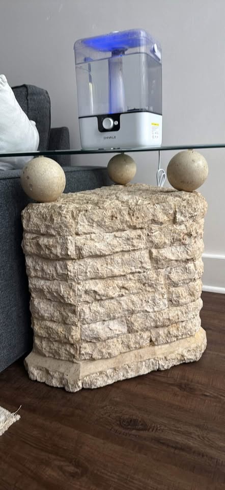 Vintage Postmodern Tessellated Stone Coffee Table - photo 2