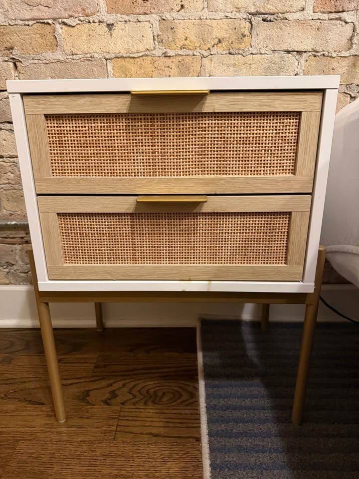 Nathan James Wood & Rattan Nightstands White (Set of 2) - photo 4