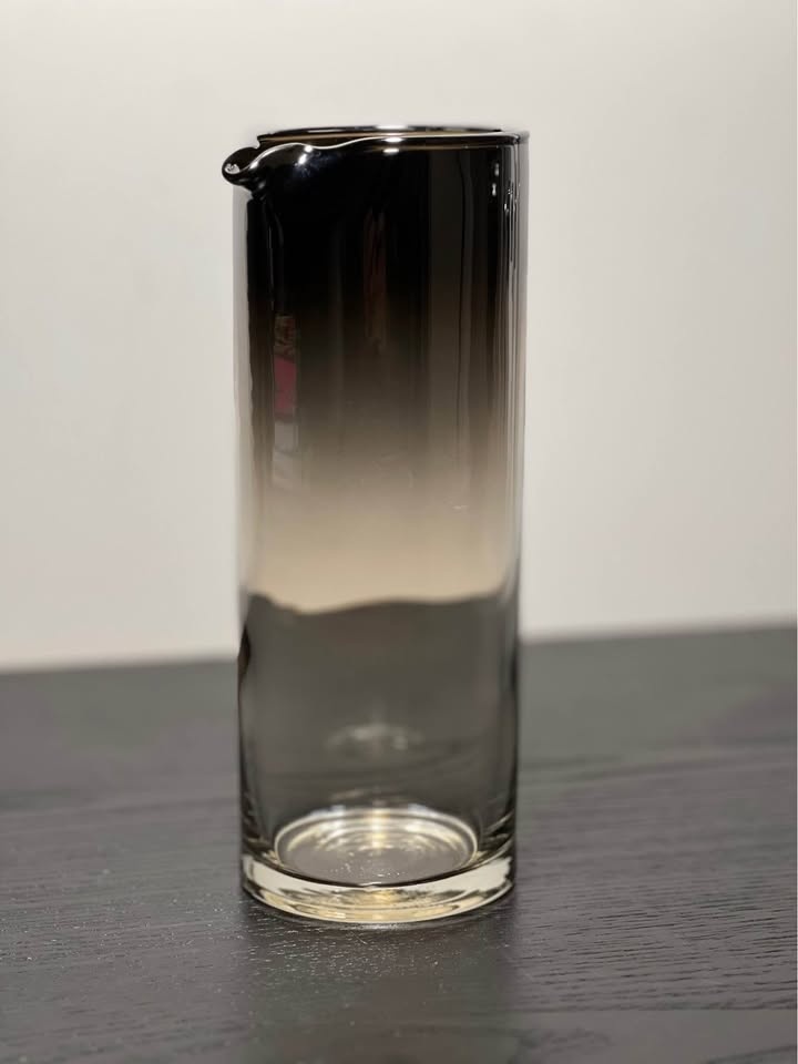 Mid-century modern cocktail pitcher silver fade (ombré) - photo 2
