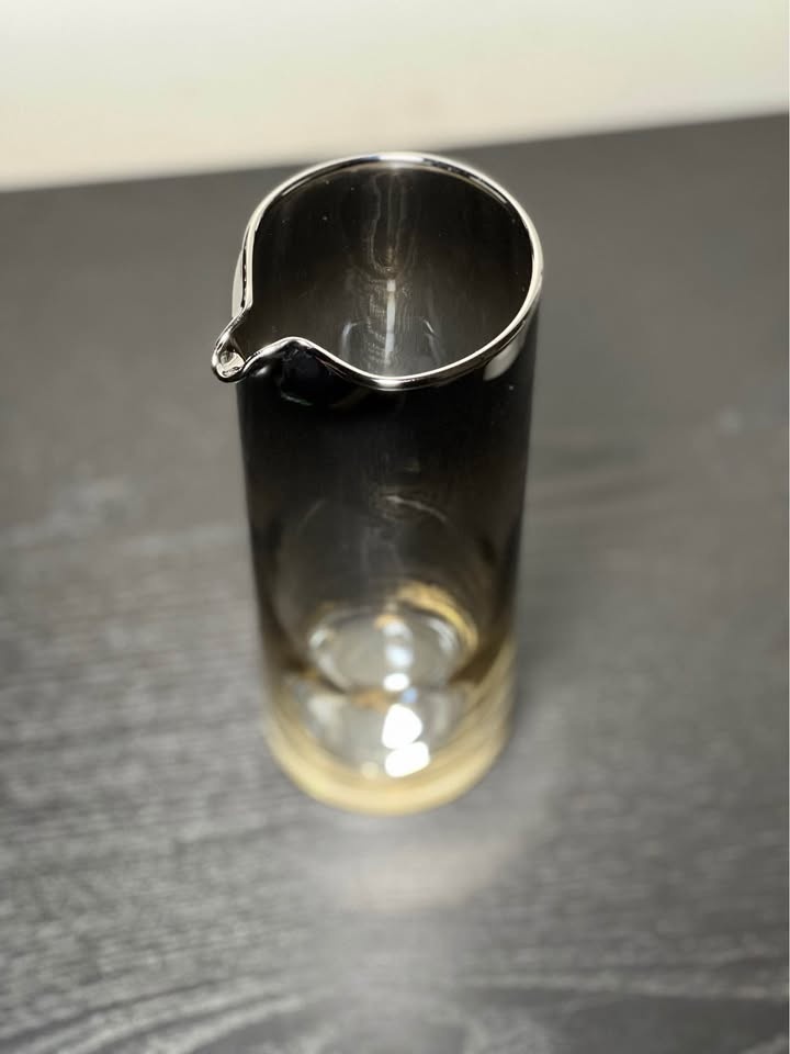 Mid-century modern cocktail pitcher silver fade (ombré) - photo 3