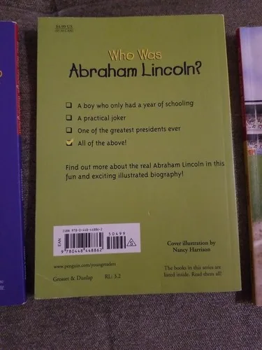 Who Was -Jackie Robinson, Abraham Lincoln, George- Lot of 3 Exce image indicator(5)