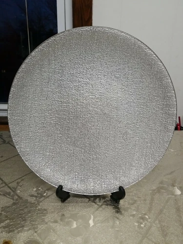 Elegant Big Silver Glass Plate - photo 2