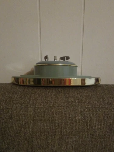 Vintage Alarm Clock Mechanical Wind-Up, Mid Century Oval Clock M - photo 5