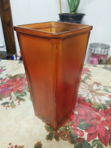 Tall Vase 9 inch Height- 3.25 inch Square Bottom - 4 inch Square