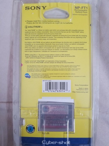 Sony NP-FT1 Battery for DSC-T1 T5 T9 T10 T33 L1 M1 Cameras - photo 4