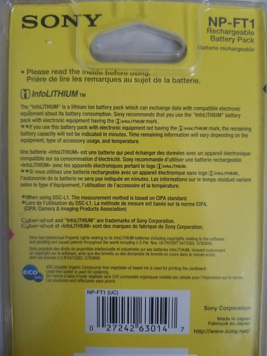 Sony NP-FT1 Battery for DSC-T1 T5 T9 T10 T33 L1 M1 Cameras - photo 5