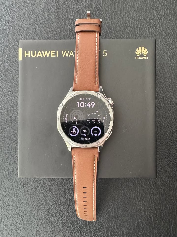 ⌚ Huawei GT 5 – Brown Leather Strap - photo 2