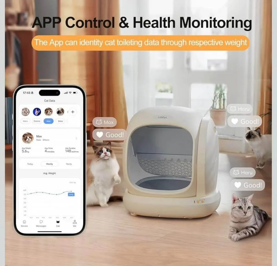 UBPet Smart Cat Litter Box – Automatic Self-Cleaning | App Mon image indicator(2)