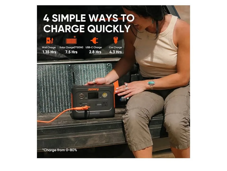 Jackery HomePower 300 for Sale with 100w solar panel image indicator(3)