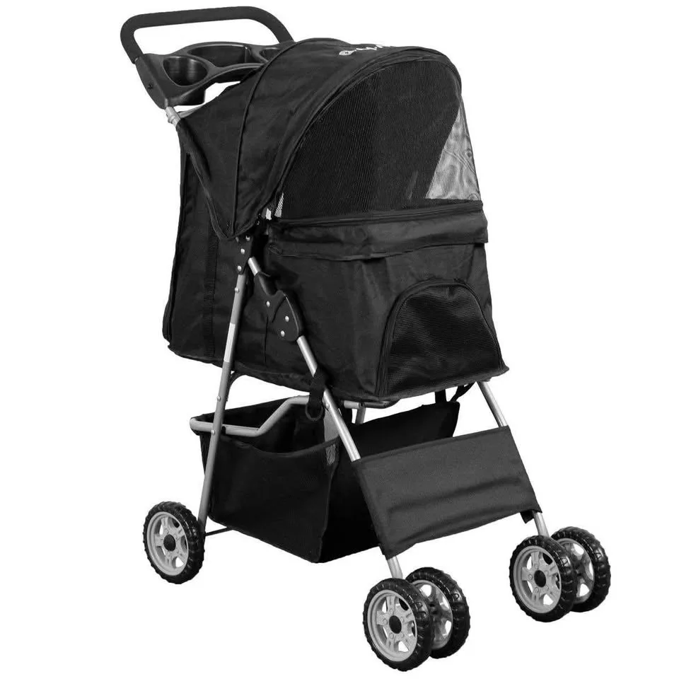 Vivo Foldable four wheel Pet Stroller image indicator(2)