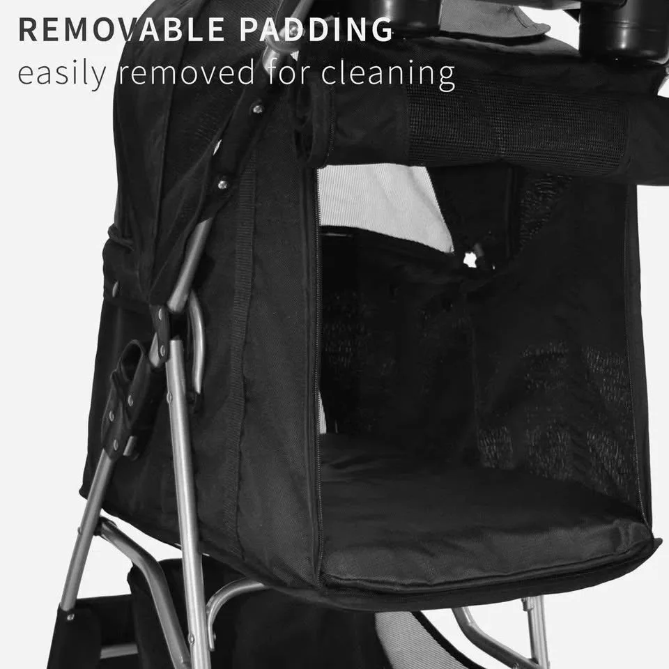 Vivo Foldable four wheel Pet Stroller image indicator(4)