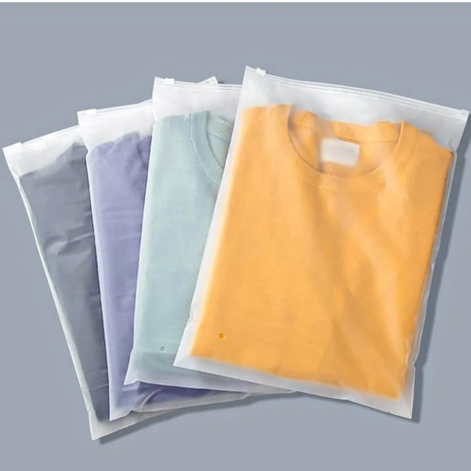 45 Pack 13.5x17" Frosted Poly Plastic Bags for Clothing