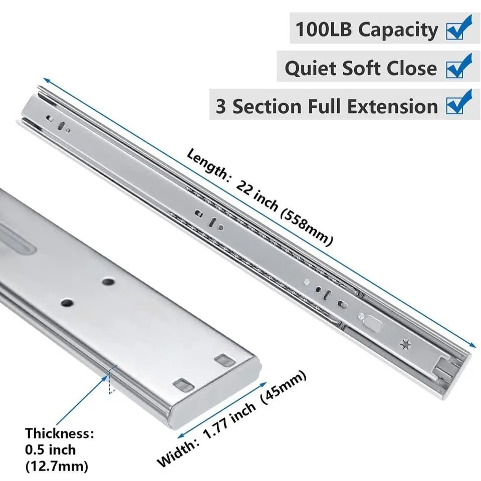 Soft Close Drawer Slides 22 Inch image indicator(3)