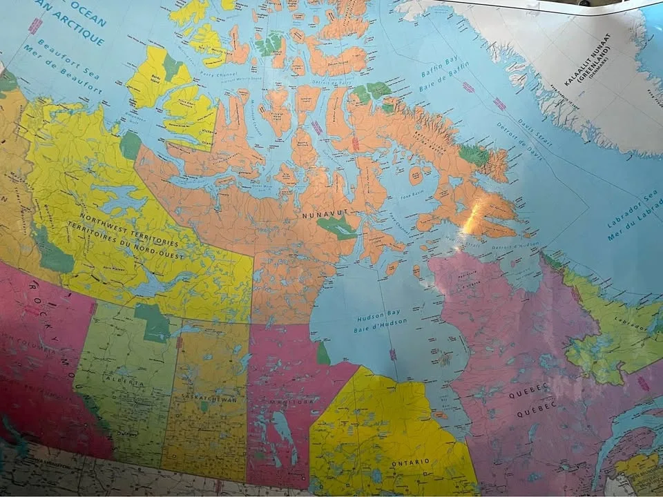 Canada Political Wall Map - Large - 48 x 33.5 inch Poster