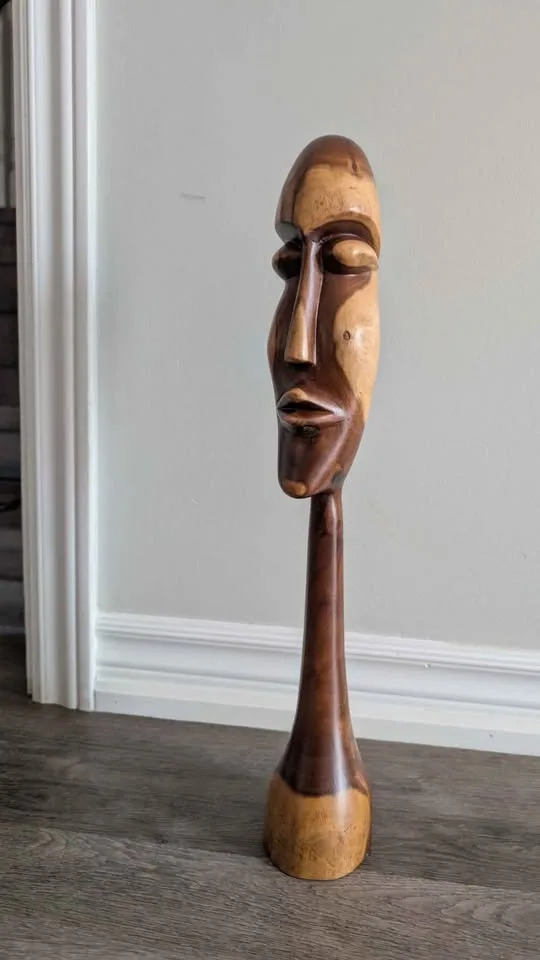 Textured Balance — Geometric Wooden Sculpture image indicator(2)