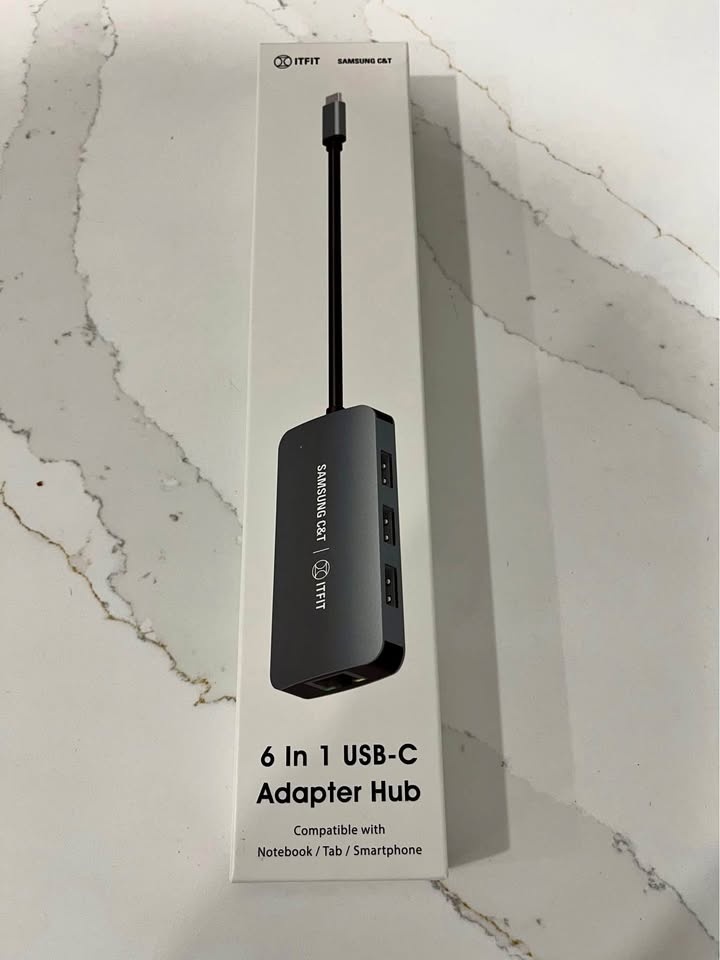 Samsung C&T 6 in 1 USB-C type C Adapter Hub
