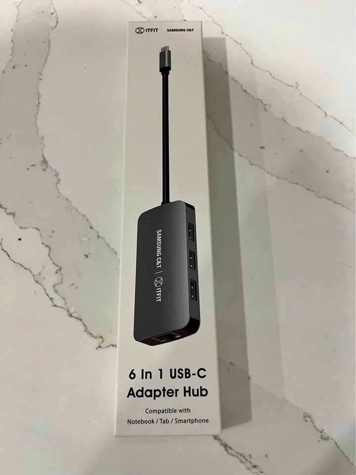 Samsung C&T 6 in 1 USB-C type C Adapter Hub