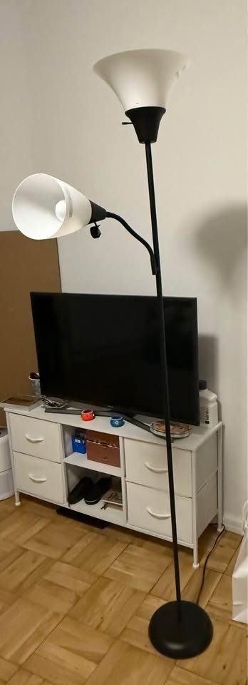 2-Bulb Standing Floor Lamp – Black - photo 2