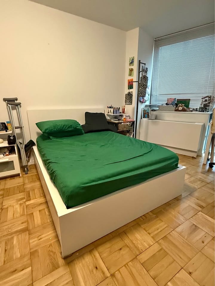 IKEA MALM Full Bed Frame (White) with 4 Storage Drawers