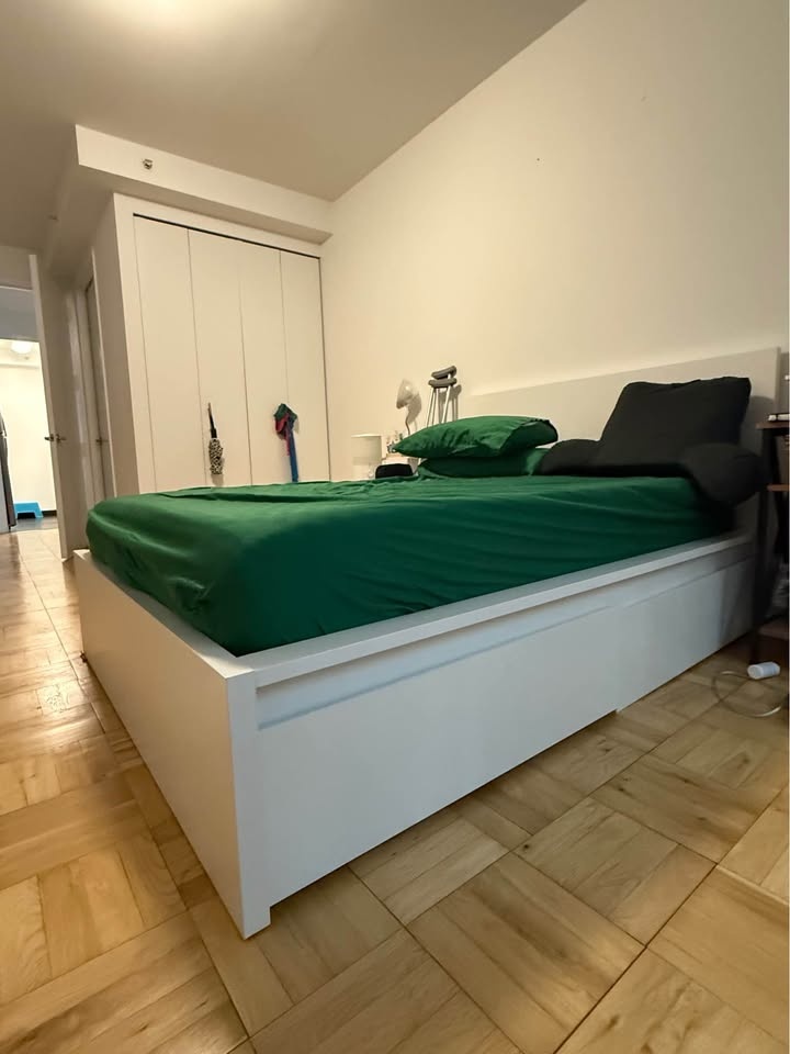IKEA MALM Full Bed Frame (White) with 4 Storage Drawers - photo 2