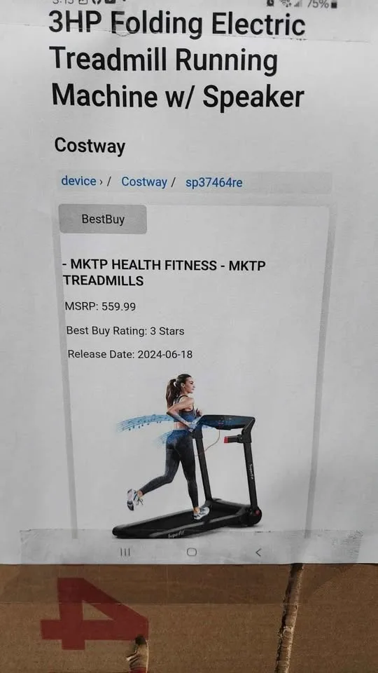 FOLDING ELECTRIC TREADMILL WITH BLUETOOTH WITH SPEAKER image indicator(2)