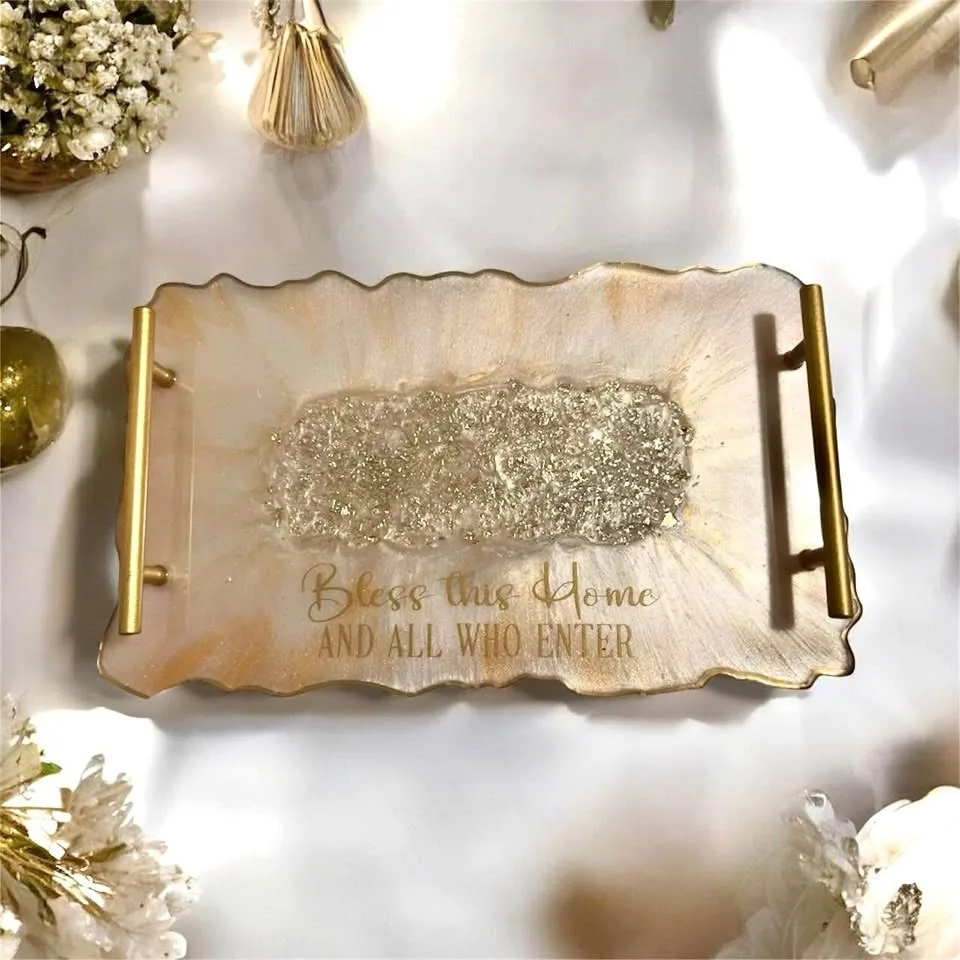 Customized Tray Bless This Home And All Who Are Enter thumbnail