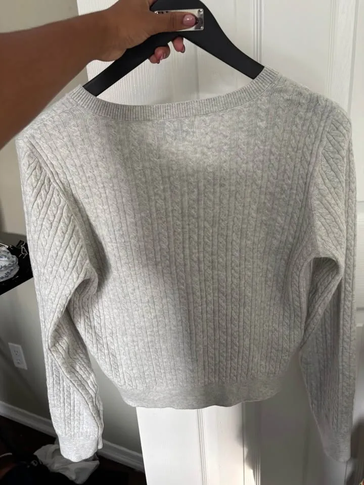 Beautiful Knit cropped cardigan button up image indicator(3)