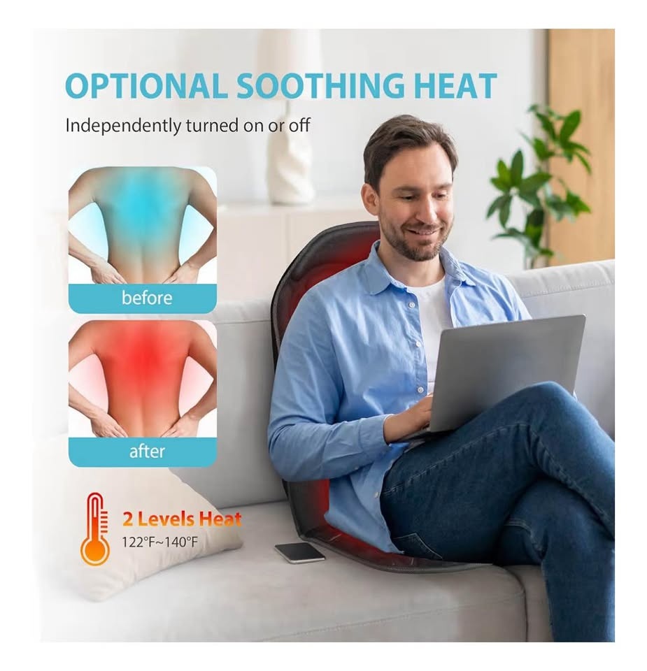 Vibration Back Massager with Heat - photo 4