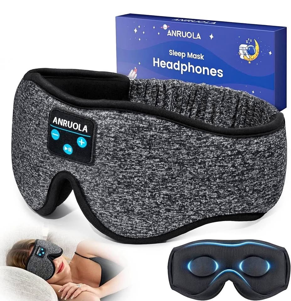 Sleeping Mask Headphones, Bluetooth Sleep 3D Mask...