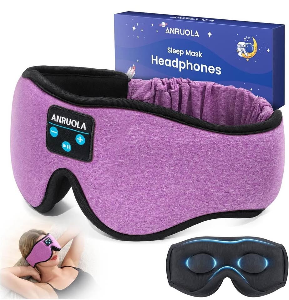 Sleeping Mask Headphones, Bluetooth Sleep 3D Mask... - photo 2