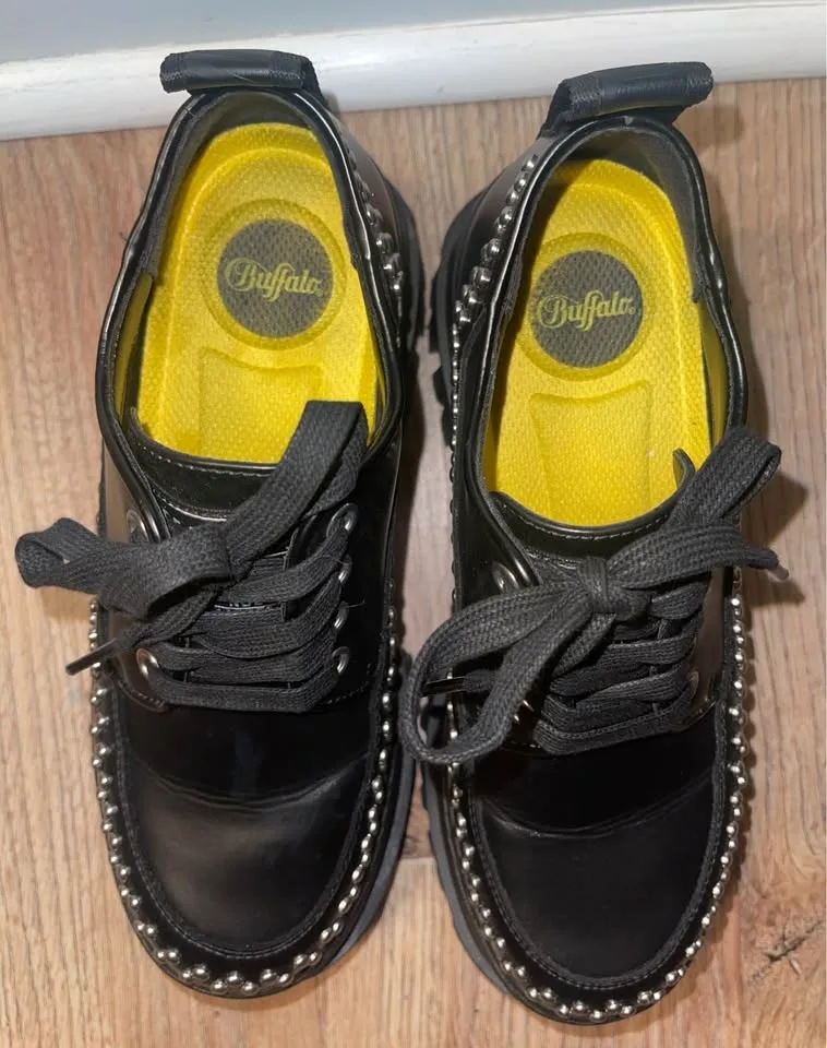 Buffalo London Vegan Studded Platform Loafers size 6.5 image indicator(5)