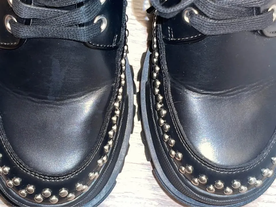 Buffalo London Vegan Studded Platform Loafers size 6.5 image indicator(7)