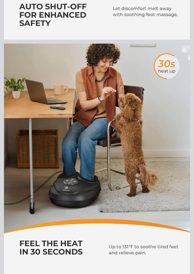 2025 Upgrade Shiatsu Foot Massager with Heat - photo 3