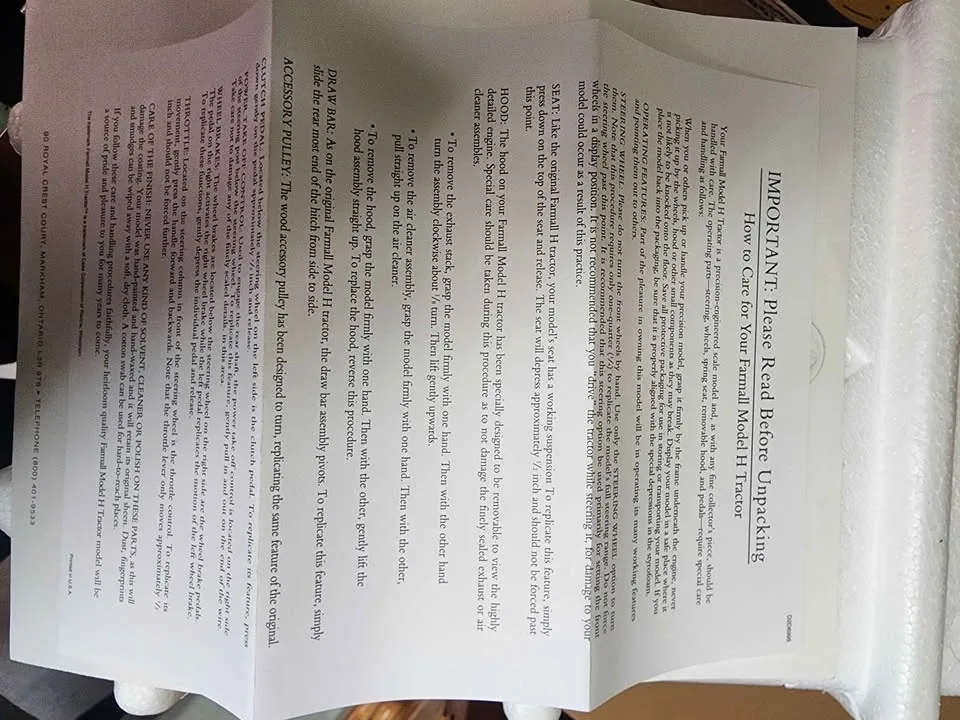 Farmall Model H Tractor (1:12 Scale) - BRAND NEW image indicator(9)