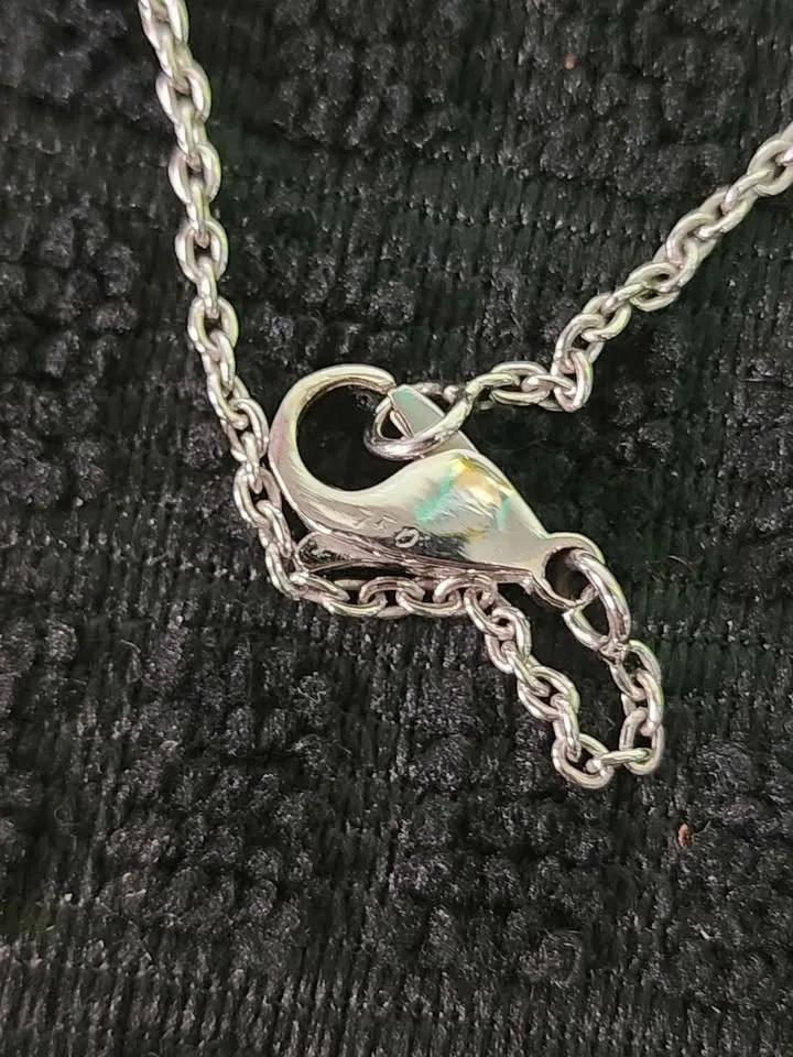 18K Solid White Gold Necklace & Earrings Set image indicator(2)