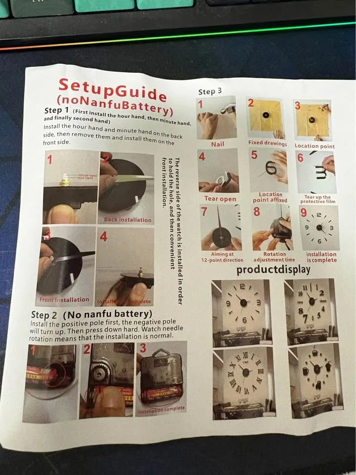 Wall clock decorative european style image indicator(2)