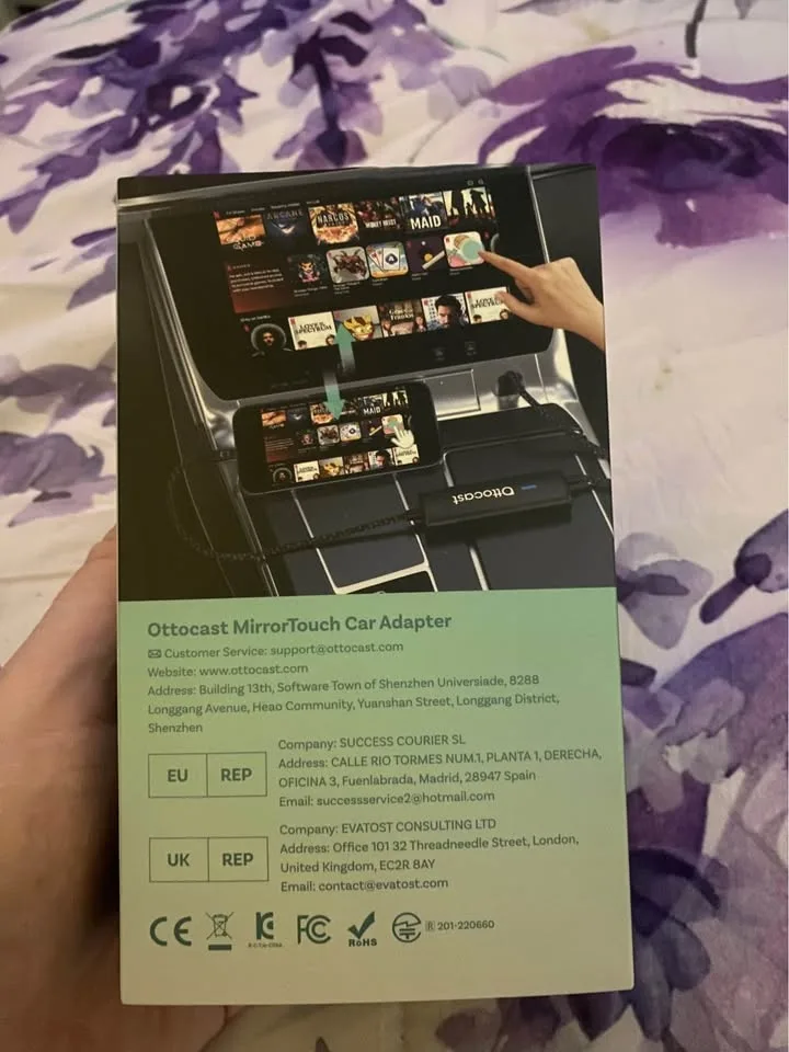 Ottocast Mirror Touch Wireless CarPlay Adapter image indicator(2)