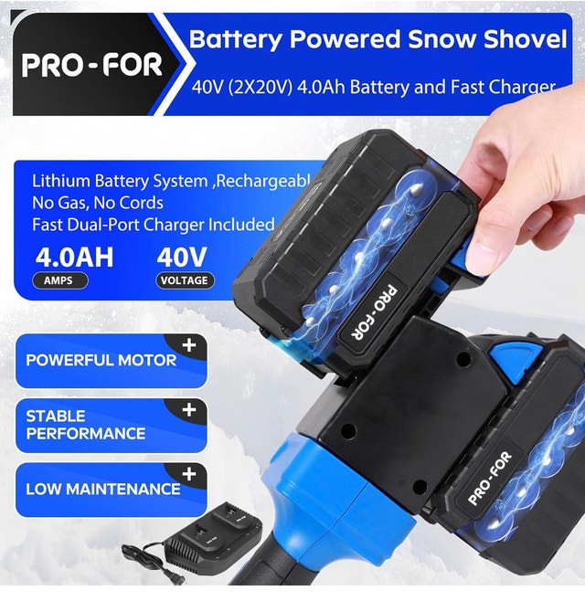 40V Cordless Snow Shovel - photo 3