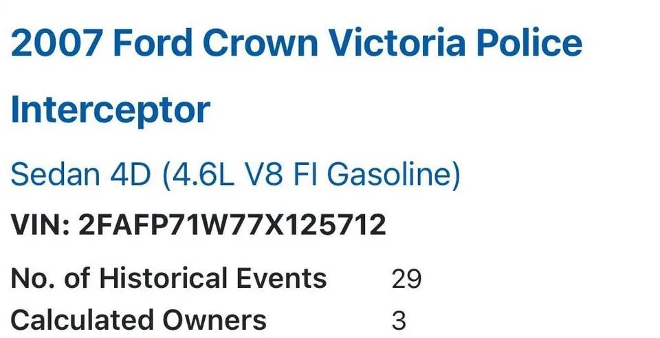 2007 Ford Crown Victoria · Police interceptor image indicator(5)