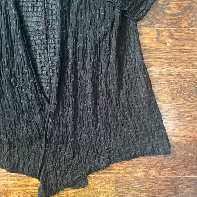 Eileen Fisher Black Silk Blend Cardigan-Size XS - photo 3