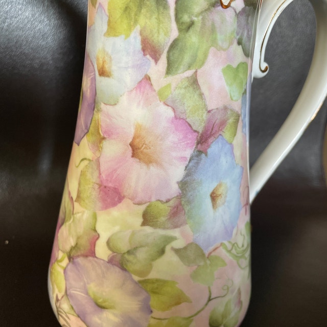 Skye McGhie Porcelain Pitcher-Morning Glory- 9” - photo 3
