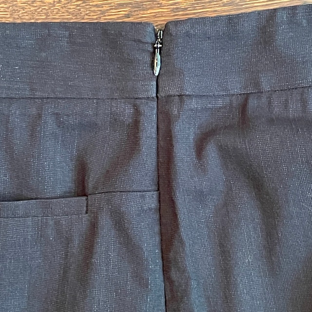 Vintage Theory Short Black Skirt-Slit pockets Wool/Cotton-Sz. 8 - photo 5