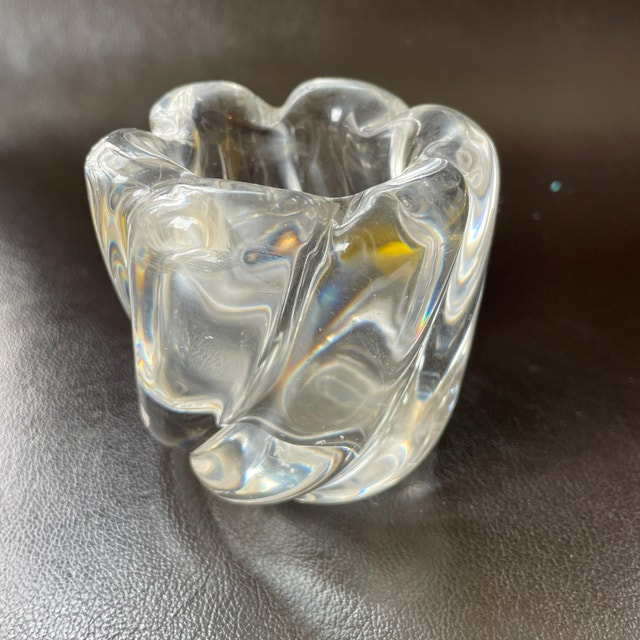 Rare Vintage 40s Orrefors Crystal Votive Candle Holder