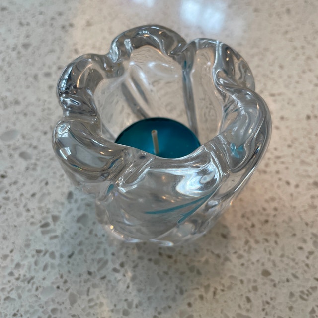 Rare Vintage 40s Orrefors Crystal Votive Candle Holder - photo 5