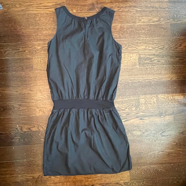 Standard James Perse Black Sleeveless Cotton Tank Mini Dress-Med - photo 2