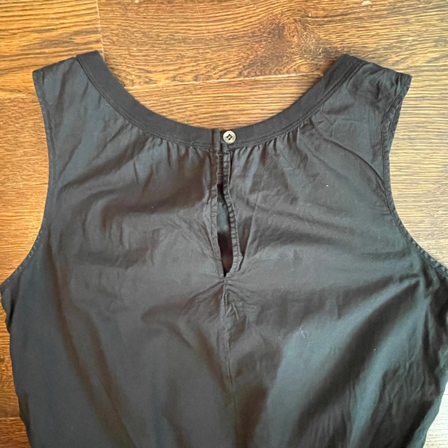 Standard James Perse Black Sleeveless Cotton Tank Mini Dress-Med - photo 5