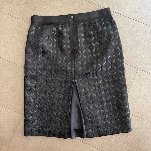 Ann Taylor Black Mosaic Jacquard Pencil Skirt-Sz. 8 - photo 3