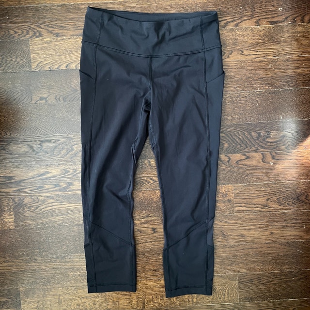 Lululemon Pace Rival Crop Black Leggings w/pockets- Size 6