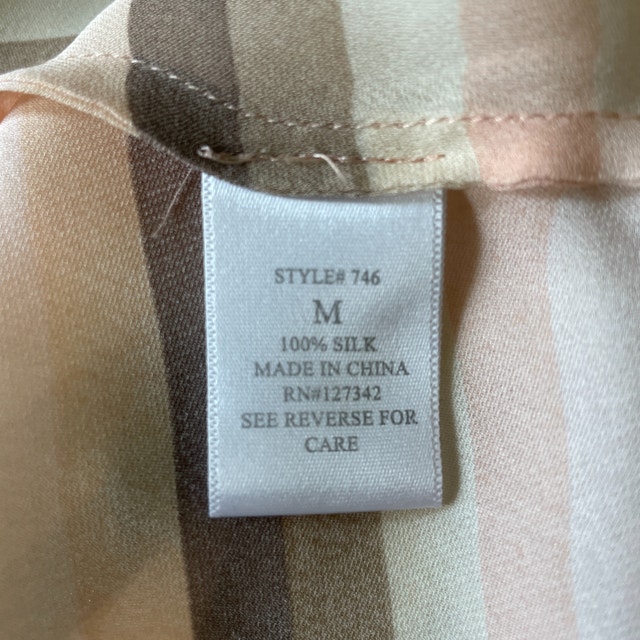 Beyond Vintage Silk Blouse - Medium - photo 5