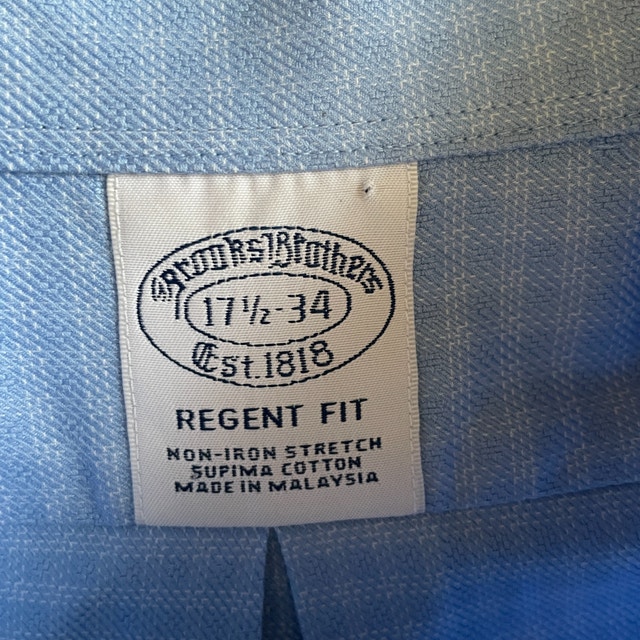 Brooks Brothers Regent Cotton Shirt-Blue/white-17.5 (XL) - photo 2